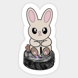 Puck Bunny (Genderqueer) Sticker